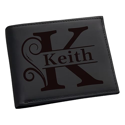Customized Wallet For Dad Husband, Genuine Leather Personalized Mens Wallet, Custom Leather Wallet For Men, Personalized Engraved Full Grain Leather