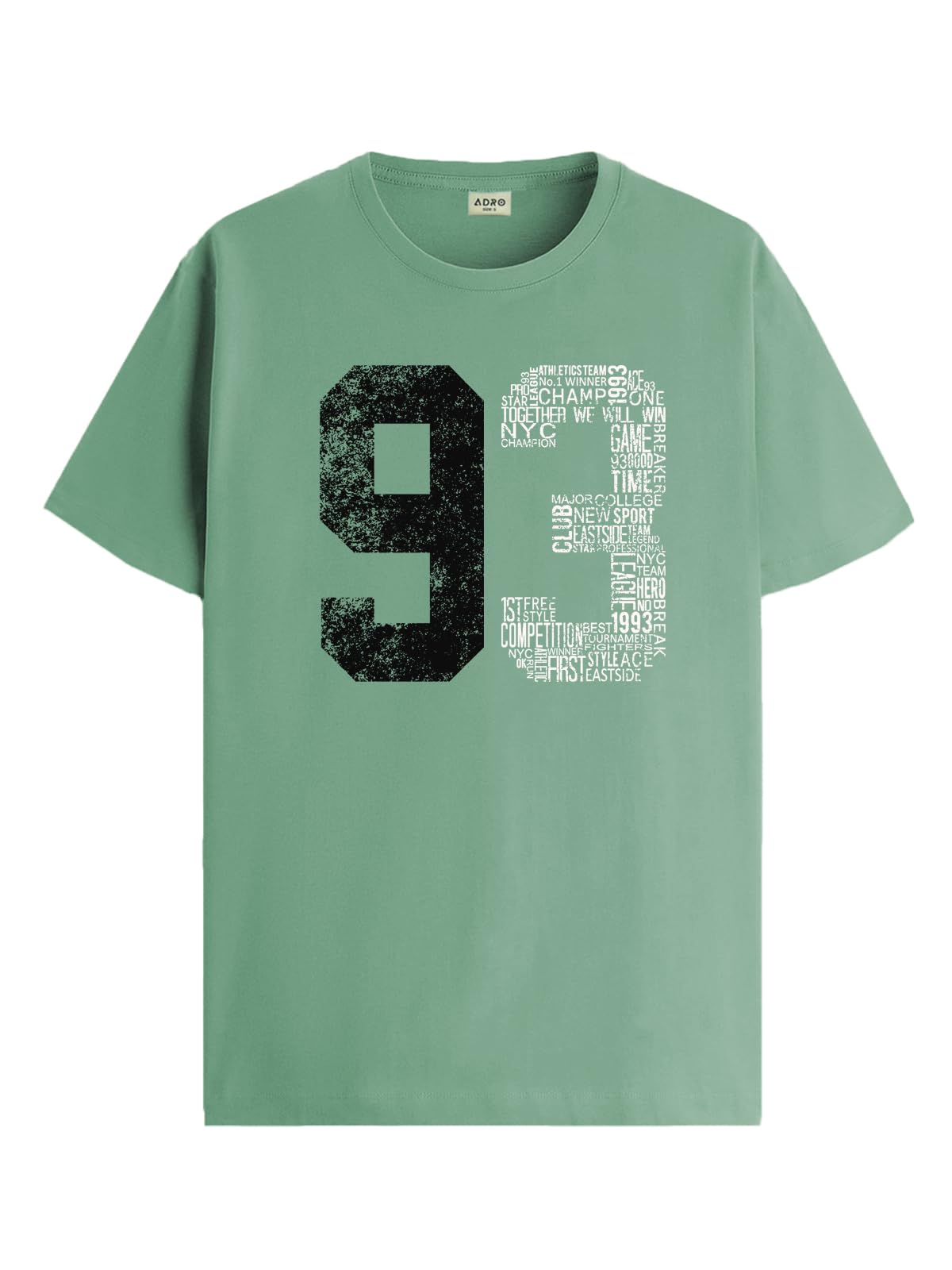 ADROMen's Cotton Solid Regular Fit T-Shirt