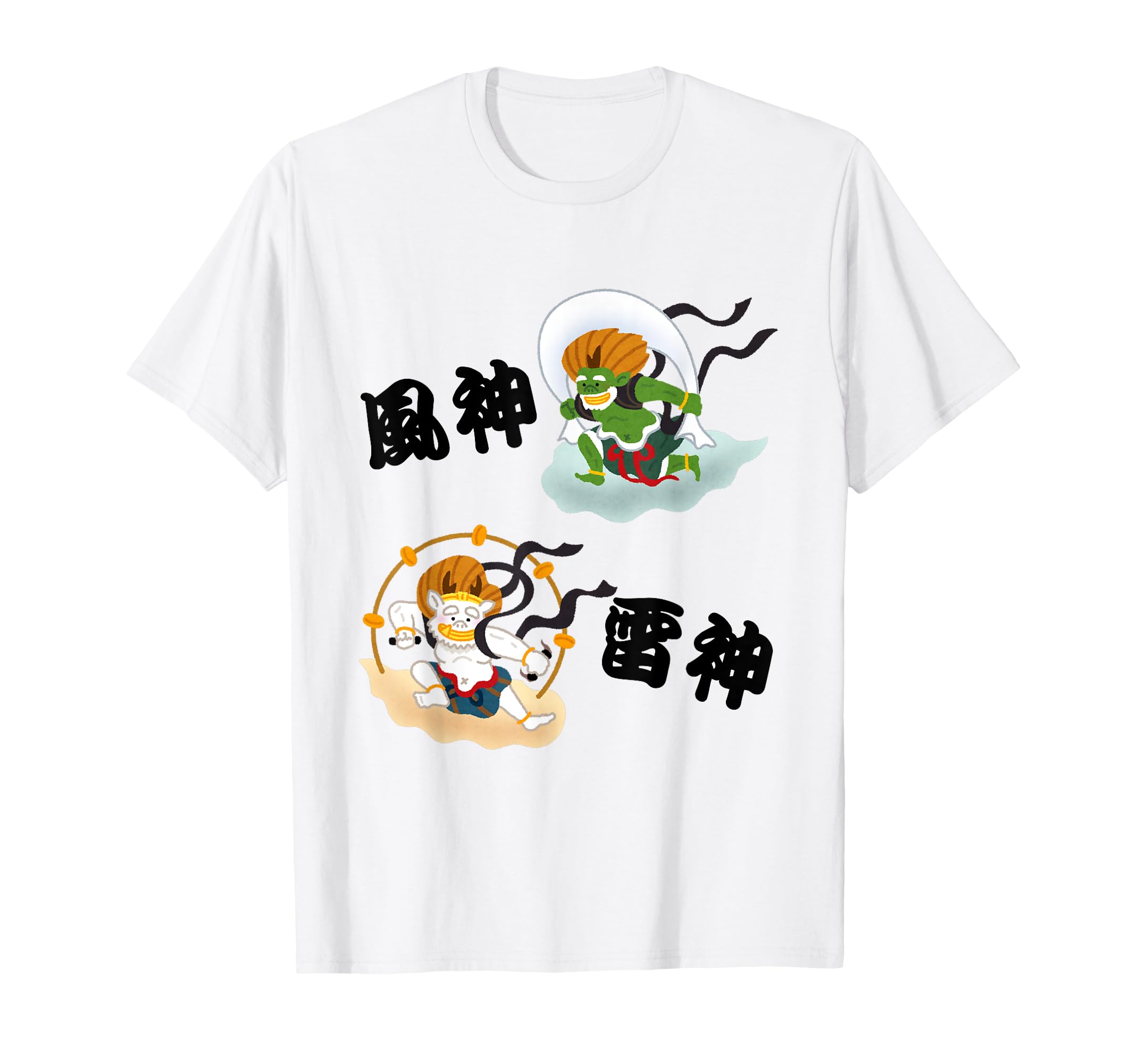 Amazon | 風神雷神 Tシャツ | Tシャツ・カットソー 通販