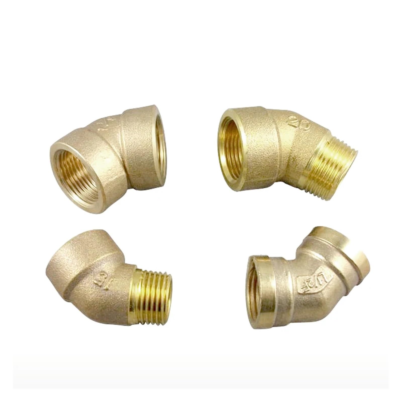 BALYDLUL 1pcs 1/8" 1/4" 3/8" 1/2" 3/4" 1" 1-1/4" 1-1/2" 2" Male Female Brass 45 Degree Elbow Pipe Fitting Coupler Connector(Female To Male BSP,3/4")