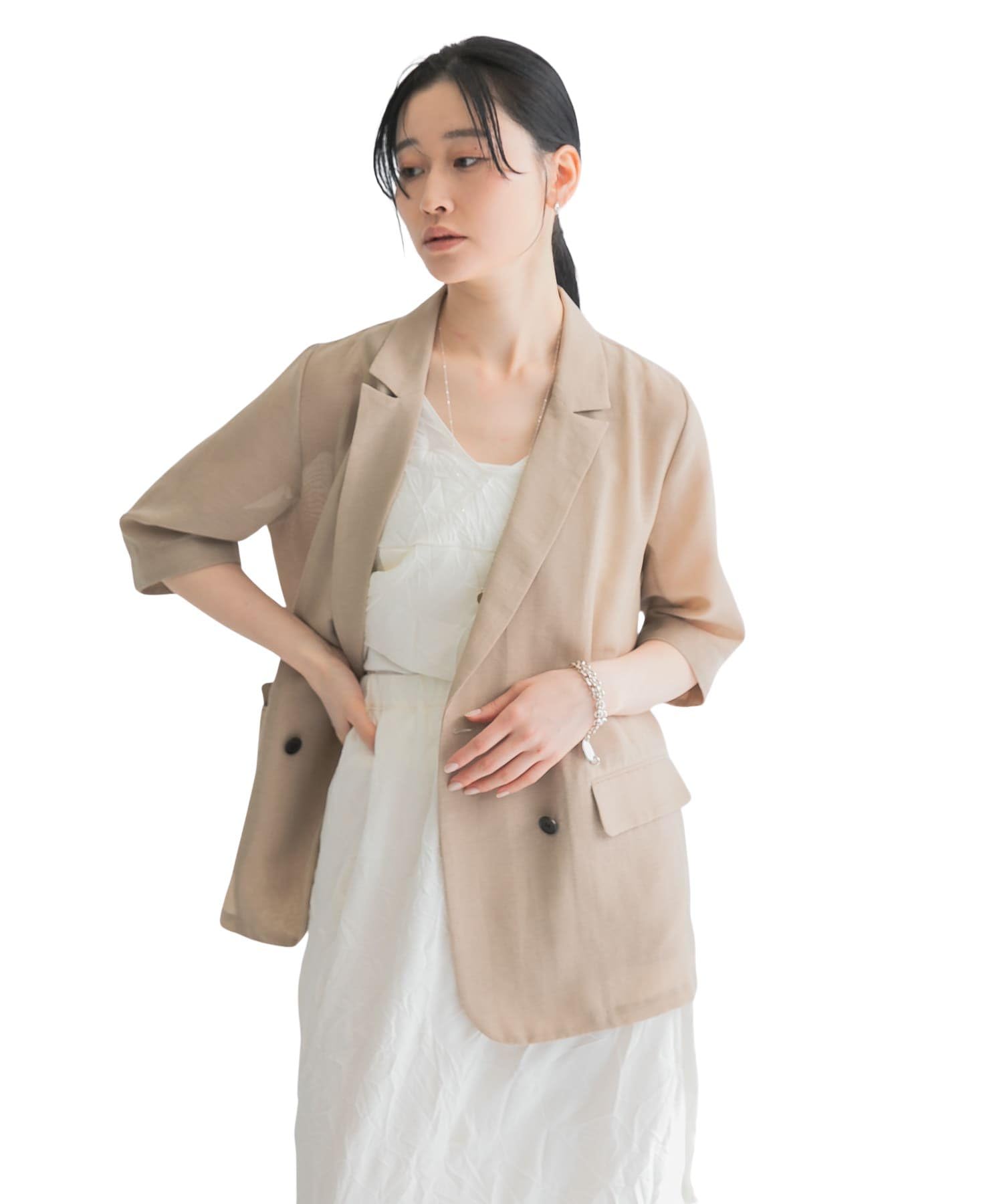 アーバンリサーチ　ハーフスリーブジャケット　CHARCOAL URBAN RESEARCH（アーバンリサーチ）の「メッシュハーフスリーブ