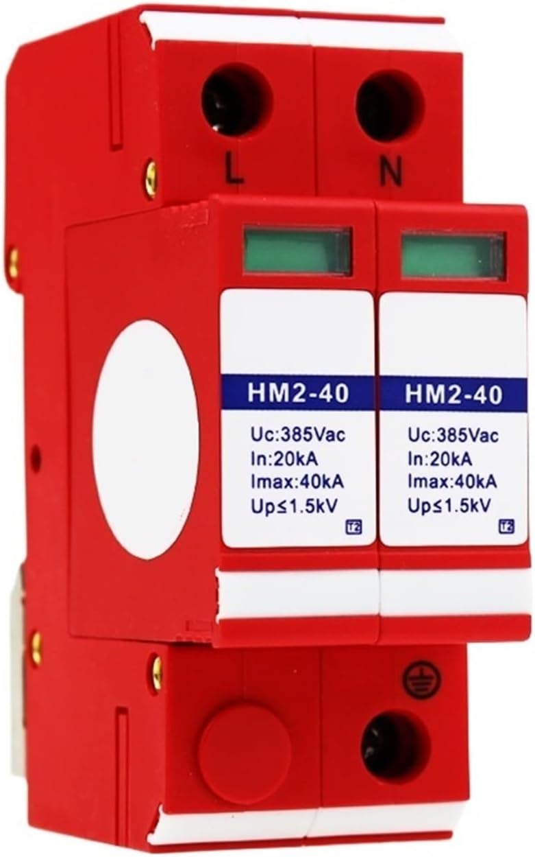 DEBLAN 220V Type 2 Surge Protective Device 40KA Single-Phase Power Supply Lightning Arrester Class C Surge Protector 1.5kV