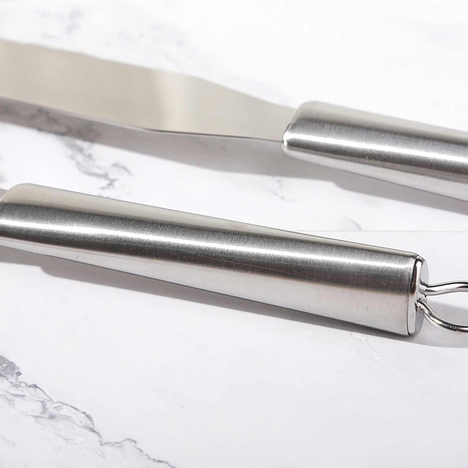 Espatula Cocina Espátula de crema de acero inoxidable con anillo de suspensión Horneado recto Espátula Pastel de espátula Herramienta Scraper Frosting Spátula Espatula Reposteria ( Size : Large )