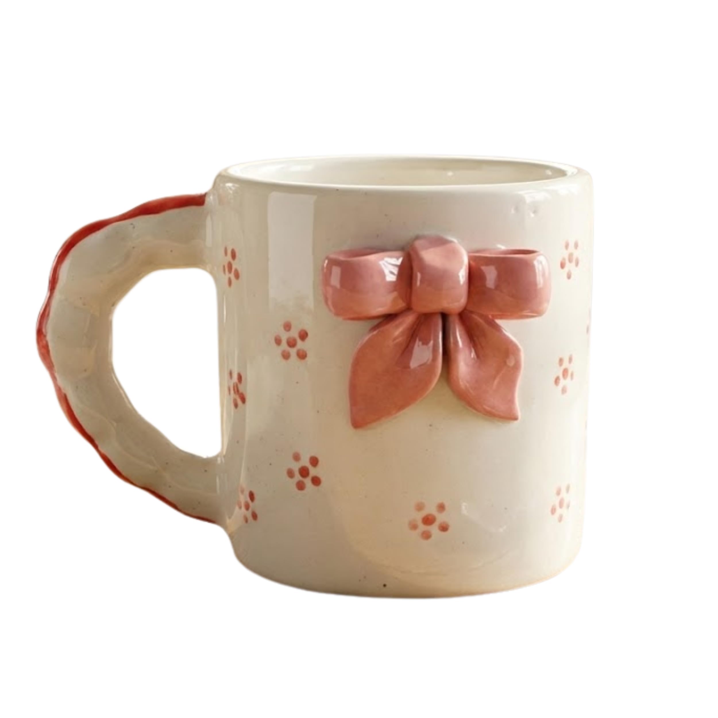 Handcrafted Ceramic Coffee Mug with Handle | Durable Stoneware Tea Cup for Home & Office | Microwave & Dishwasher Safe | Artisan Finish Drinkware for Tea Coffee Milk (Ivory)