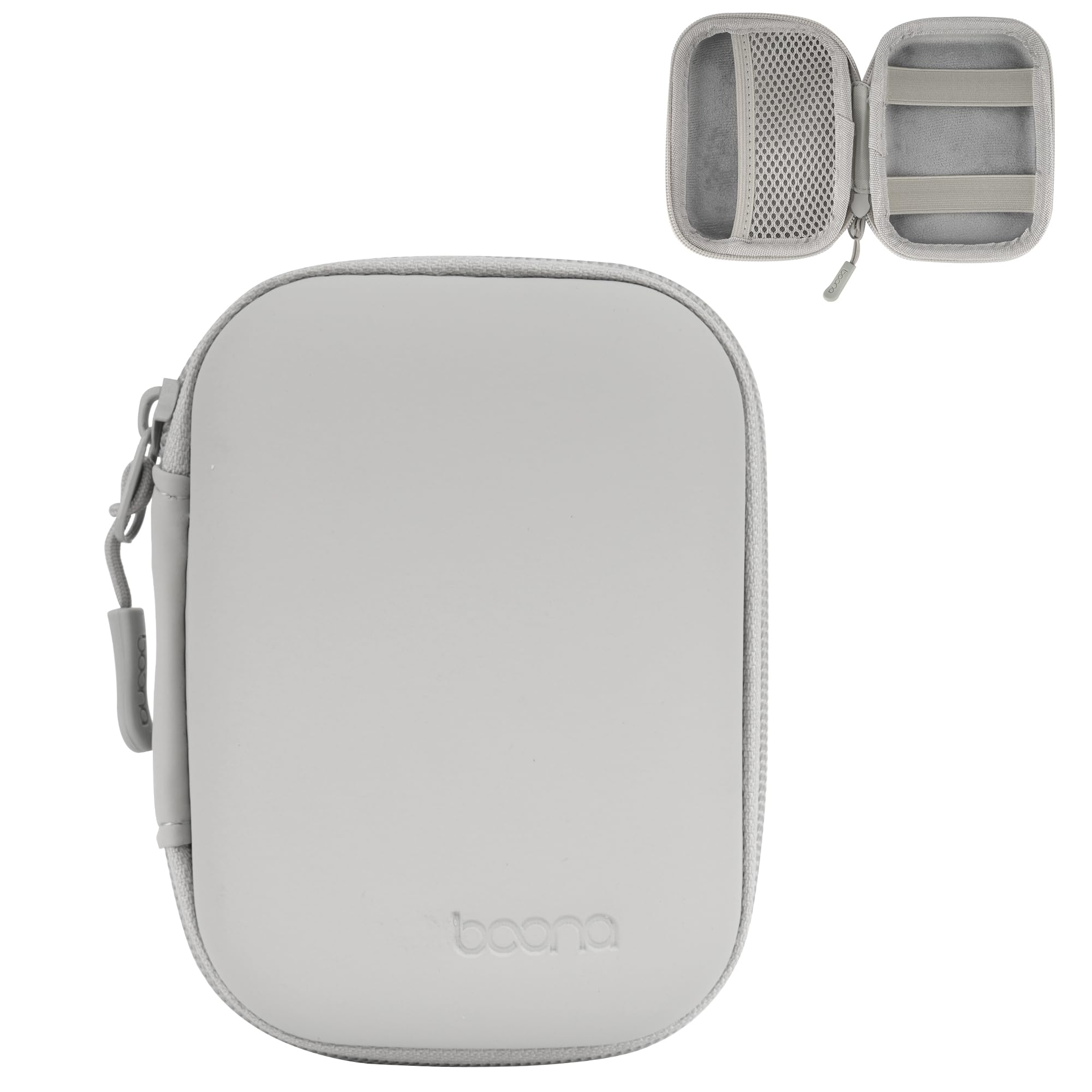 Linpr Digital Camera Case Compatible with CAMKORY/for Kodak PIXPRO/for Lecran/for VAHOIALD/for Canon IXUS 285 HS, Small Travel Cameras Storage Holder for Accessories SD Card (Pu-Grey)