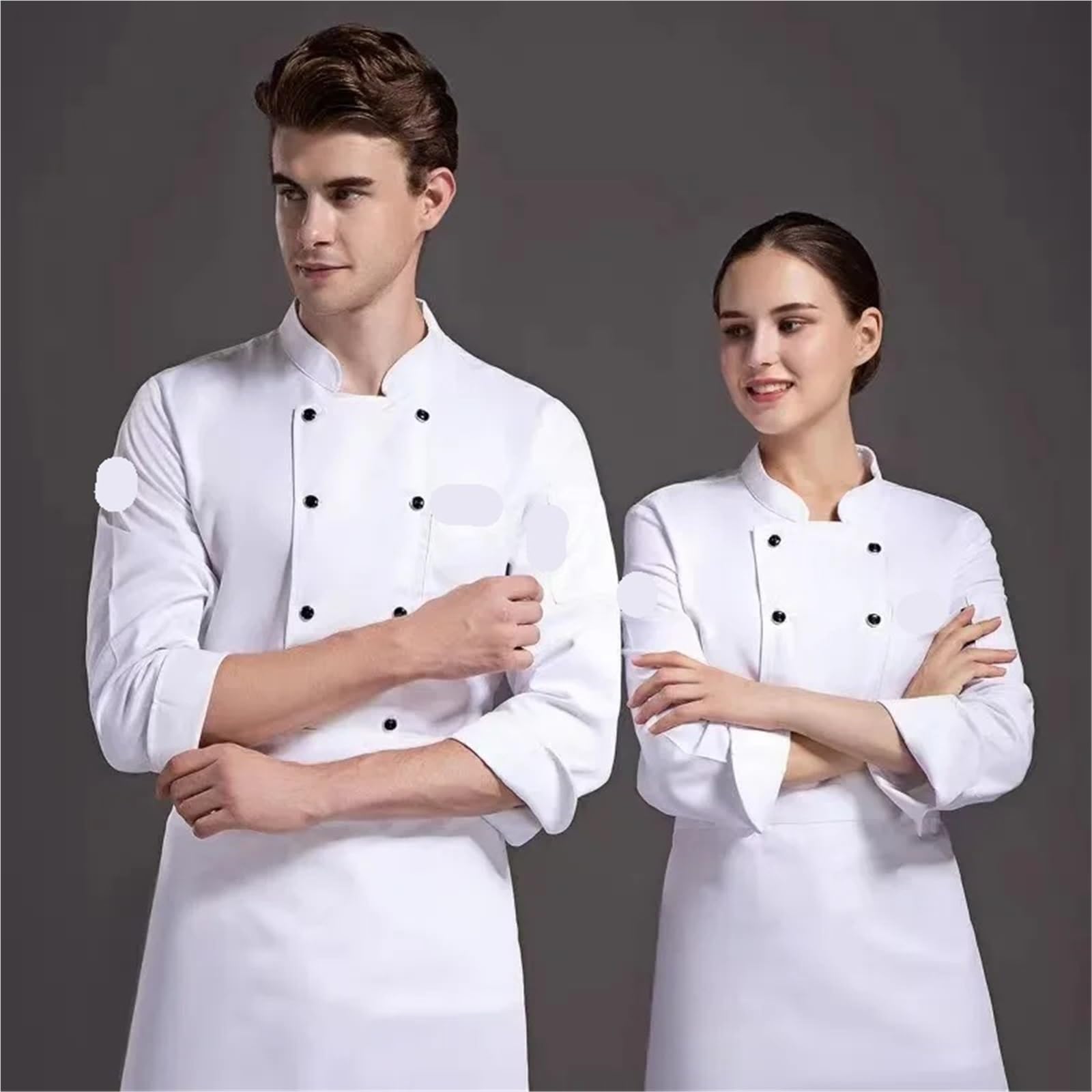 Divisa da Cuoco Tuta da Cuoco in Rete Traspirante da Cucina, Tuta da Cuoco for Uomo e Donna, Manica Corta, Estiva, for Hotel, ristoranti e Mense per Chef(L)