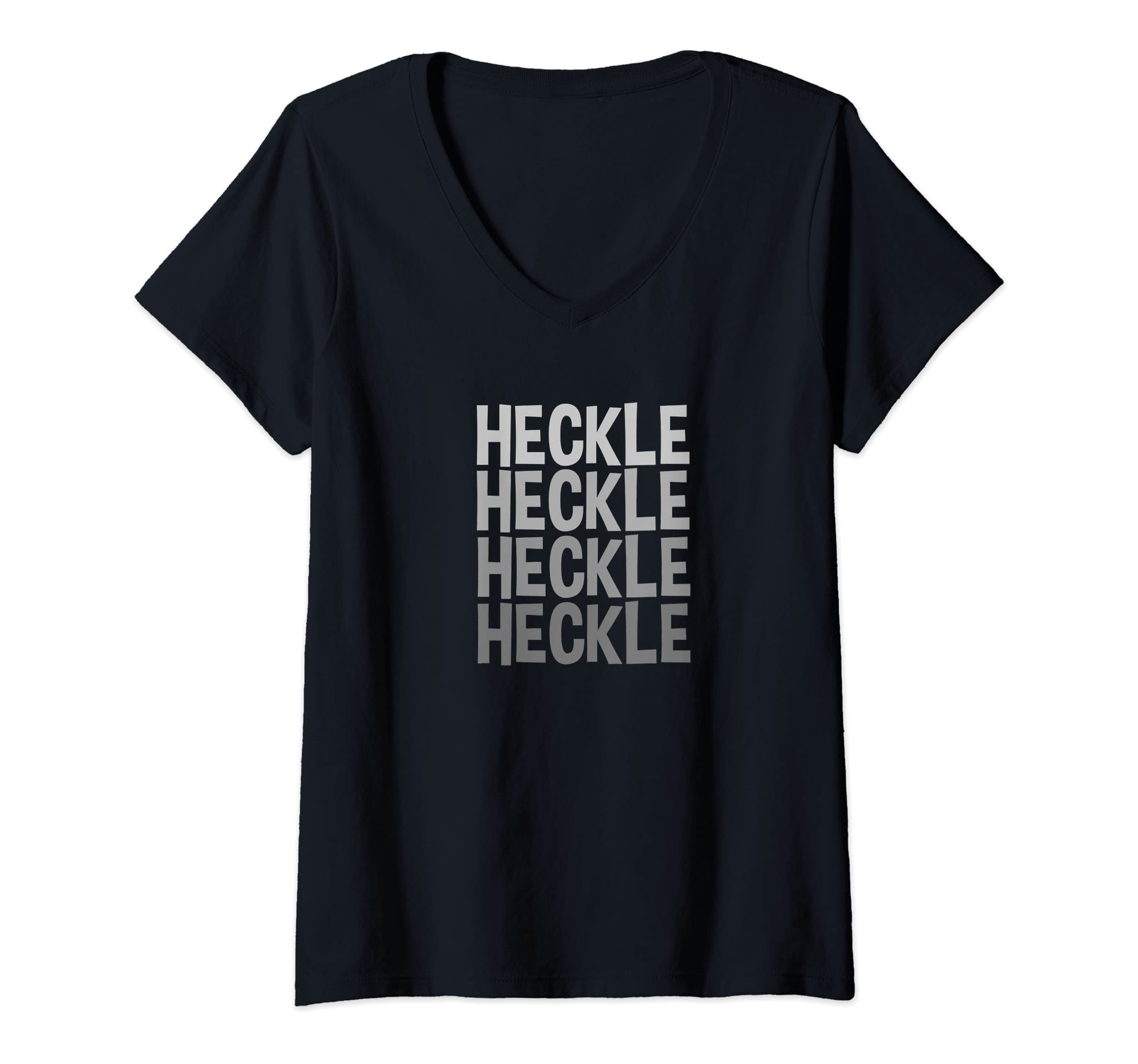 Womens Heckle Heckler V-Neck T-Shirt