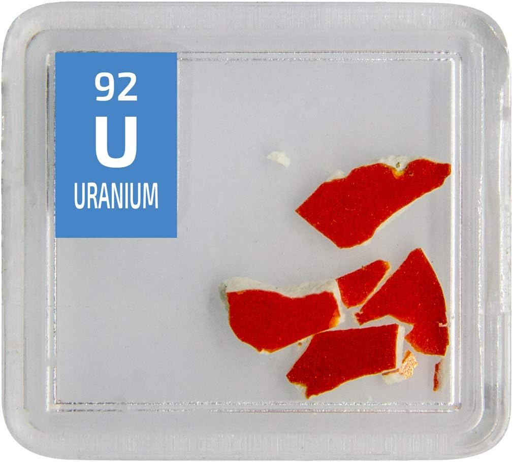 Uranium Glazed Pottery Check Source Element U Sample in a PEGUYS Periodic Element Tile