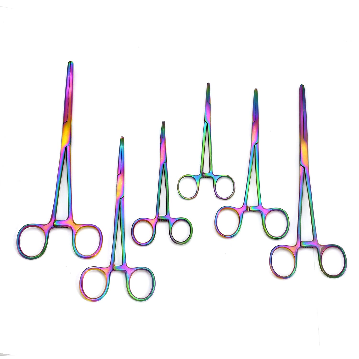 Ultimate Rainbow Hemostat Set, 6 Piece Ideal for Hobby Tools, Electronics, Fishing and Taxidermy — Amazon image 2