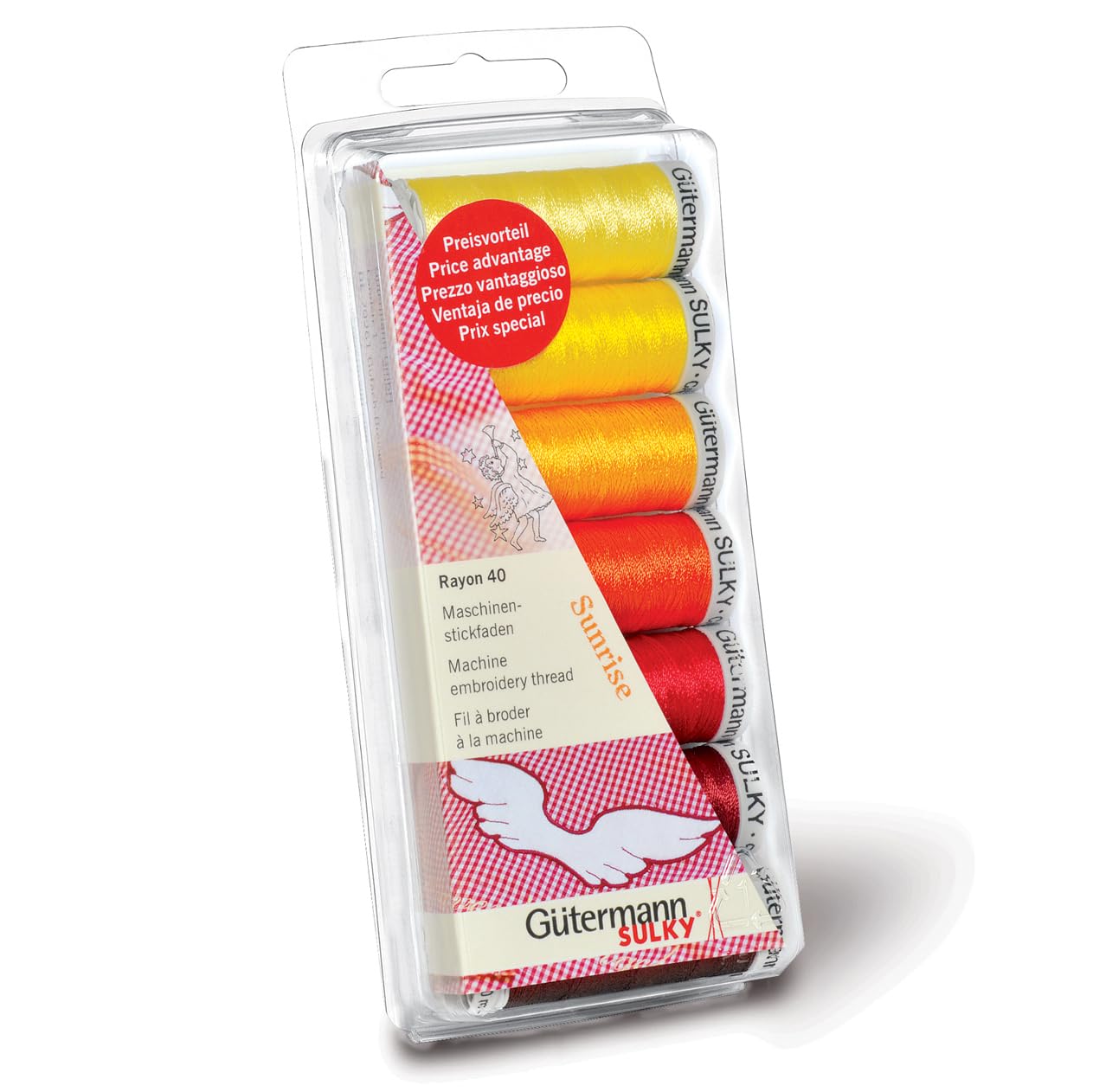 Groves Of Thames Tset Rayon 40 7X200MThread Set: Rayon 40: 7 X 200M: SunriseGutermann from B&Q