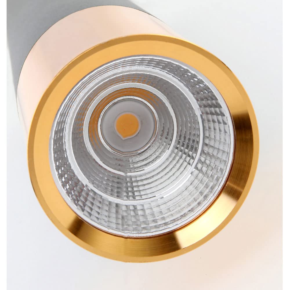 USMJQVZ Luminaire Suspendu LED 5W Mini Moderne au Fini Or Noir, luminaire Suspendu Long réglable pour Bar de Ferme d'îlot de Cuisine, lumière du Jour 3000K à 3 lumières