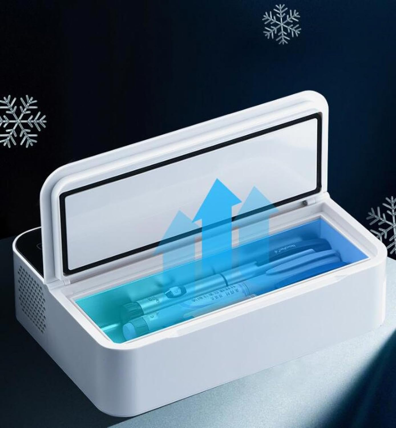 Mini Medicine Refrigerator, USB Car Medicine Refrigerator Insulin Cooler Vehicle Medication Cooling Case Box for Travel Outdoor Medical Fridge Cool Organizer Case