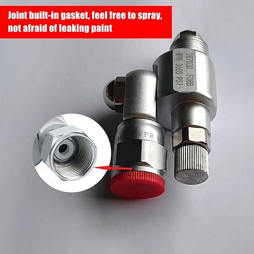 Miniatura 3 de Gra-co 287030 Válvula de cierre de extensión de junta giratoria Válvula antiescupir Airless Spray Adapter Joint para pulverizadores de pintura sin