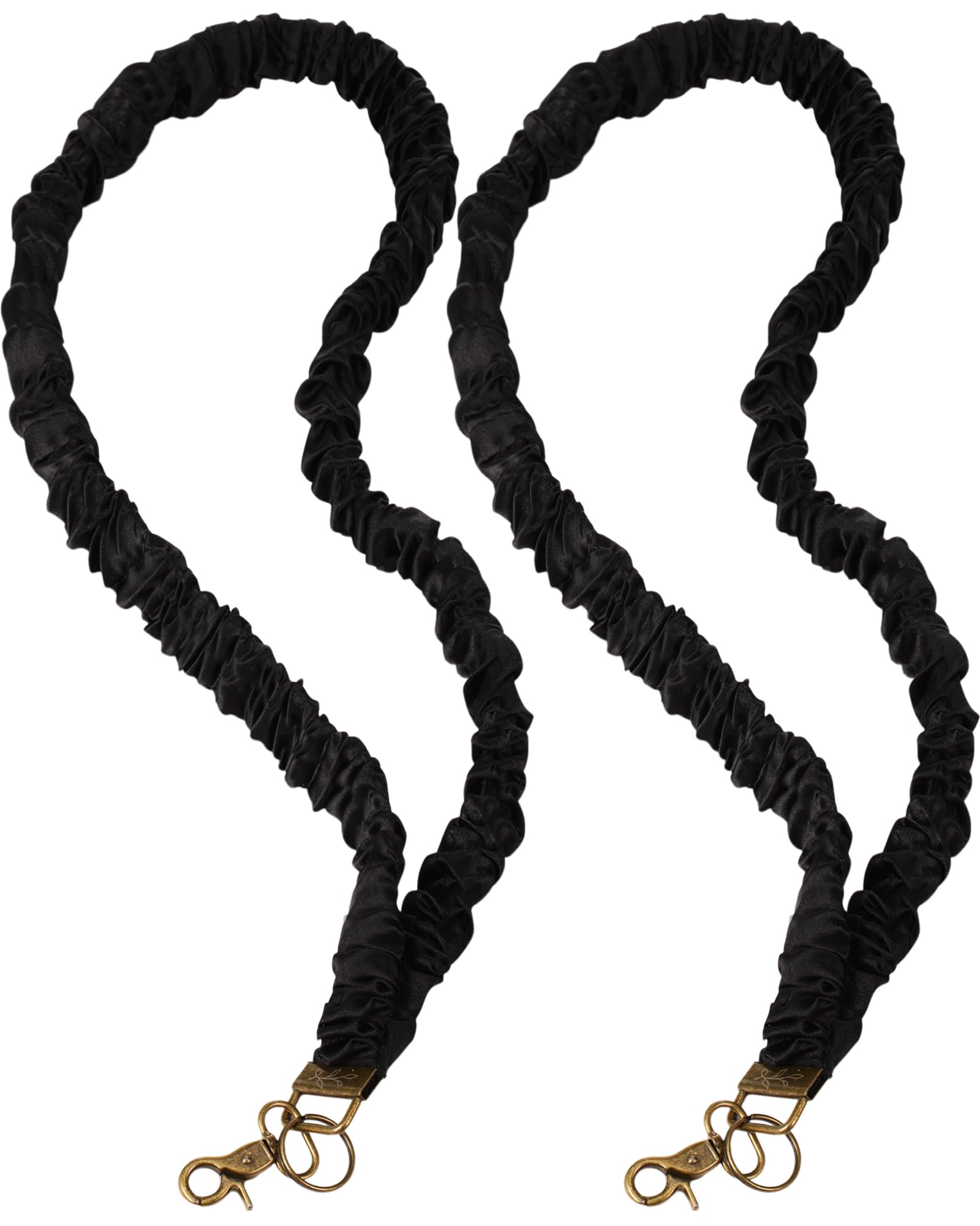 Geyoga 2 Pcs Teacher Scrunchie Lanyards for ID Badges Keys Retractable Scrunchy Neck Lanyard for Women Nurses Cruise