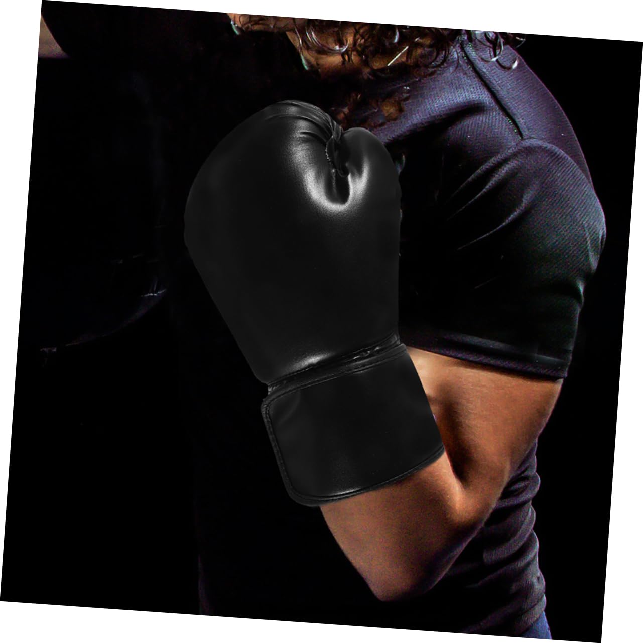 Toyvian Guanti da Boxe da Donna in Pu Nero, Progettati per Allenamento e Taekwondo, Funzione Antiscivolo e Posizione Naturale della Mano