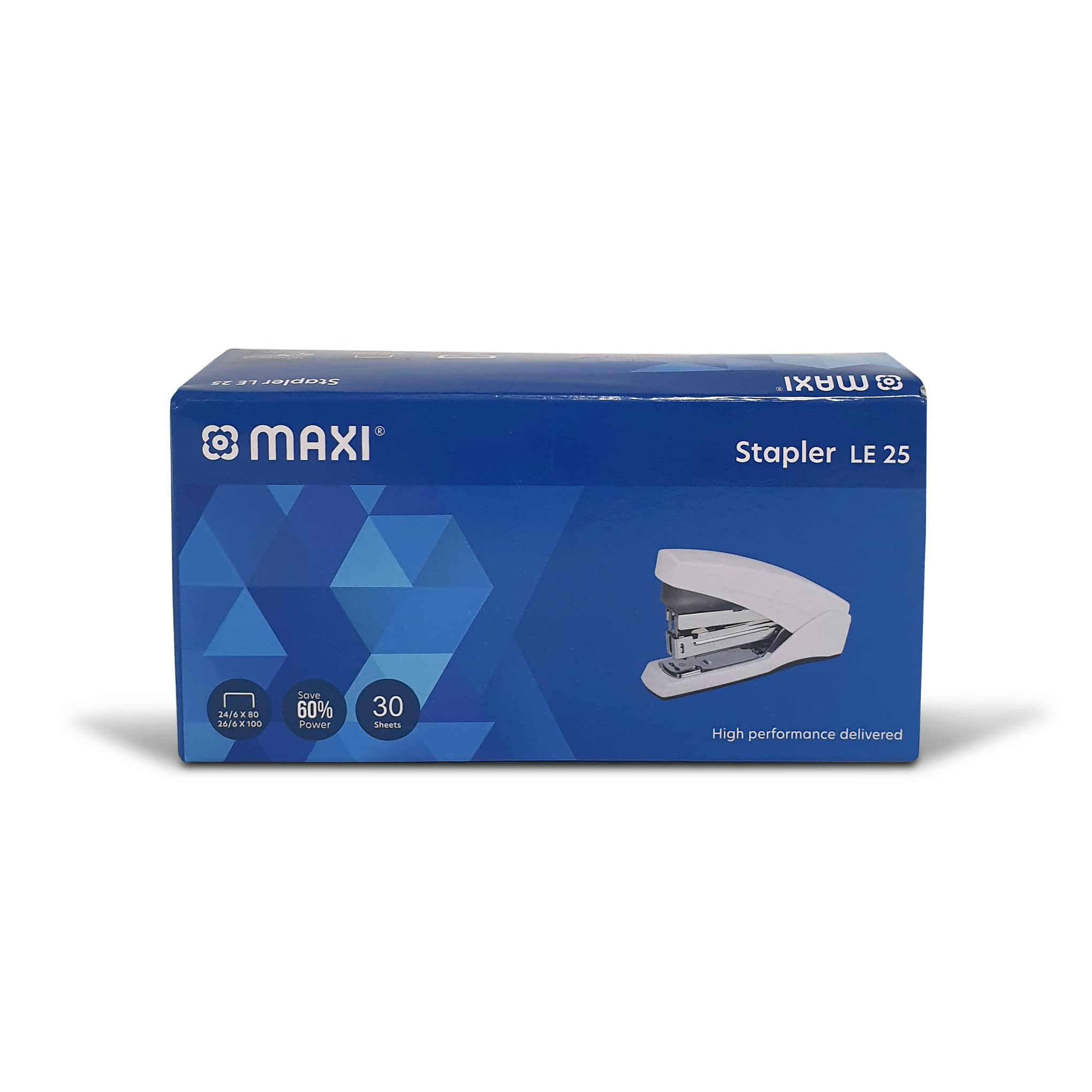 Maxi power saving stapler 30 sheets, ideal for home and office works, compatible staple size: 26/6 & 24/6, assorted colour