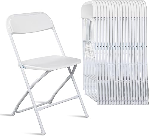 Silla plegable de 10 piezas, sillas de plástico con capacidad de 330 libras, fácil de plegar y almacenar, adecuadas para interiores y exteriores,