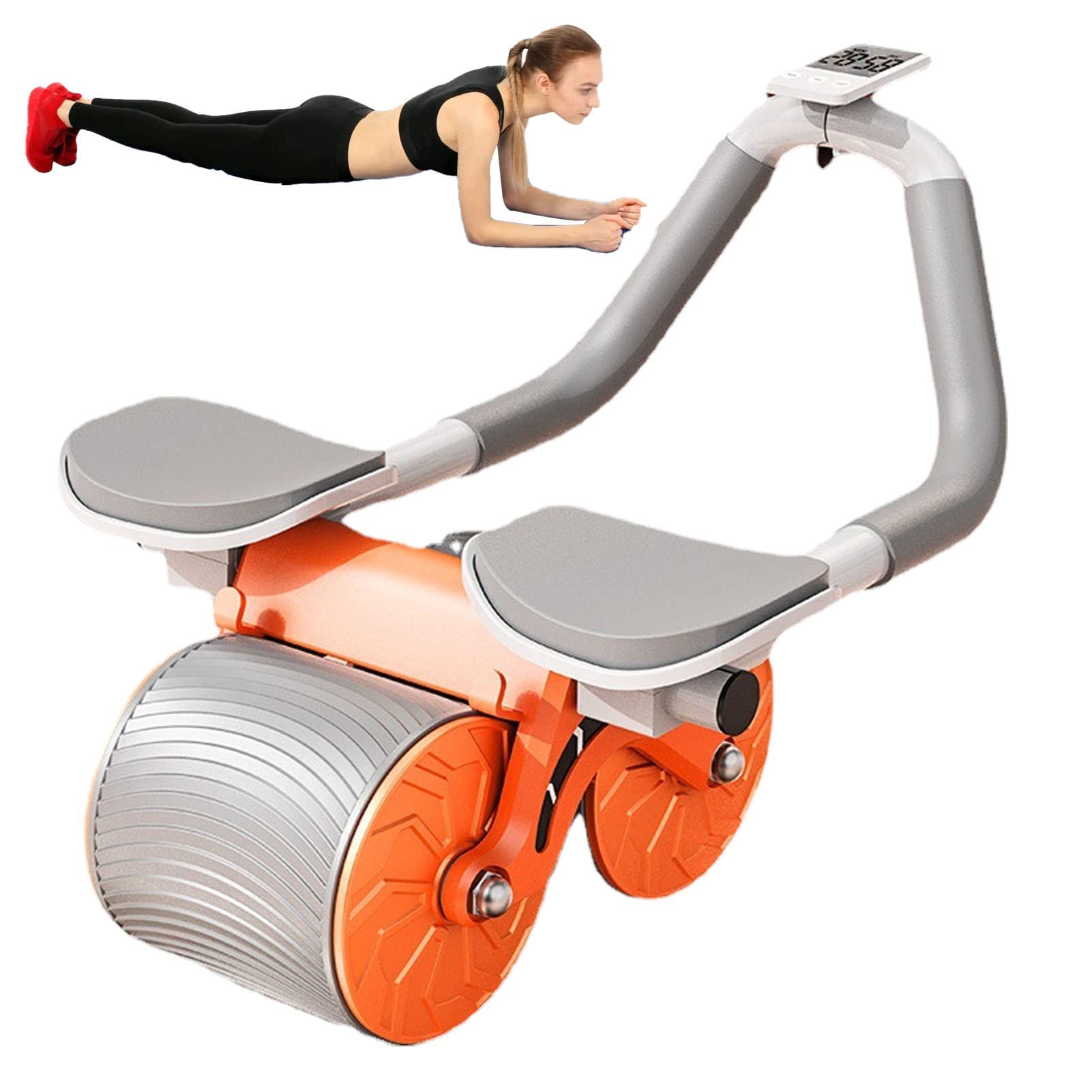 Basic Training Roller - Automatic Bounce Abdominal Wheel Exercise Kit, Exercise Wheels for Home Gym Equipment for Abdominal Muscles with Elbow Support