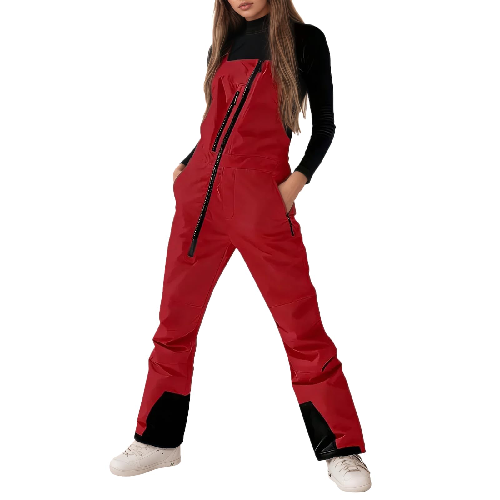 Tuta da Sci Donna Pantaloni Sci Donna Taglie Forti Elasticizzati Set Salopette Montagna Completo Calda Snowboard Completa Abbigliamento