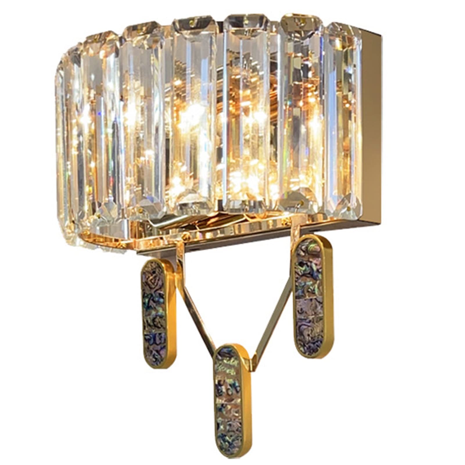 SXSCARKX Crystal Wall Sconces, Modern Luxury Light Fixtures, Indoor Chrome Lamp, Elegant Lighting for Living Room Bedroom Bathroom Hallway Doorway Stairway Bedside
