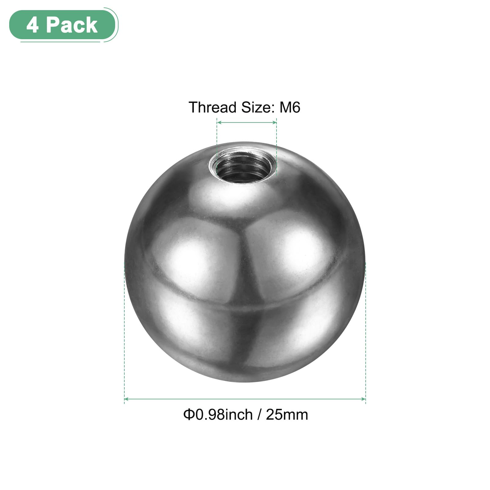 M METERXITY 4Pcs Threaded Ball Nut Knobs - Image 3