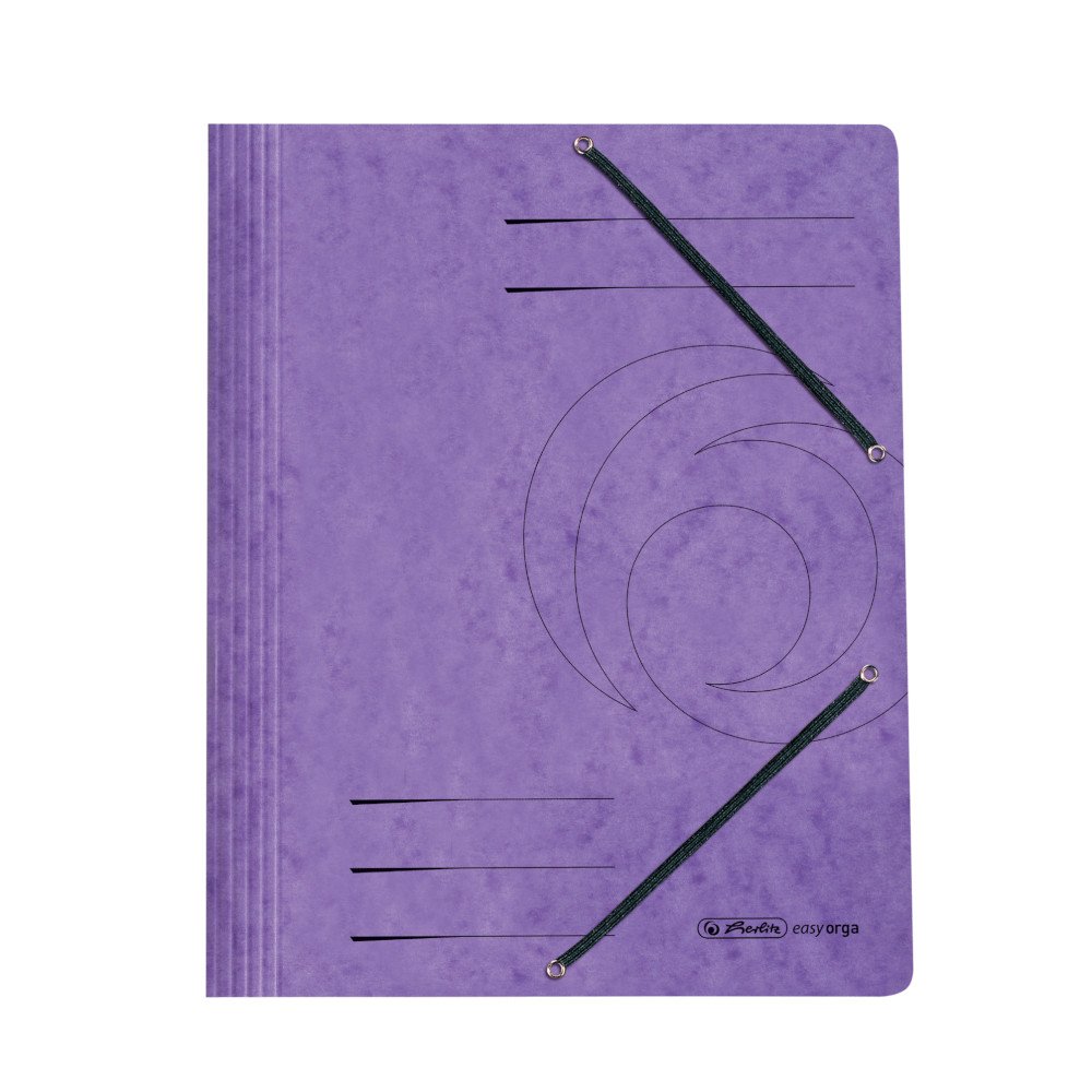 Herlitz 11199536 Einschlagmappe A4 mit Gummizug, violett, 25 Stück