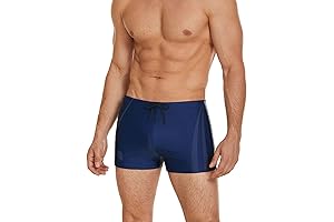 Men's Quick Dry Square Leg Swim Trunks Underwear for Activities