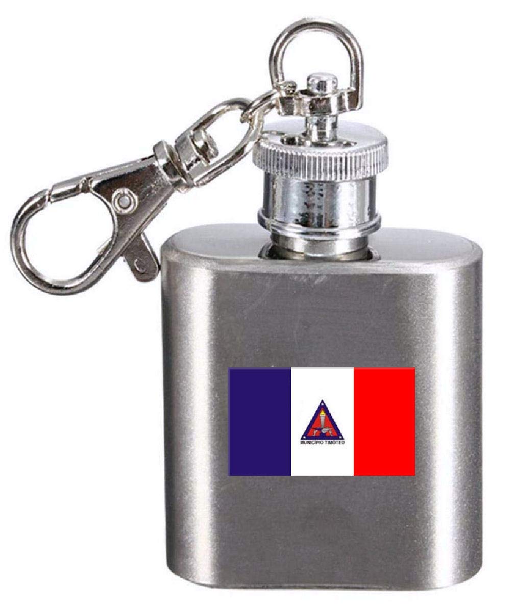 Flasque porte-clés gravé Timoteo, cadeau idéal pour voyageur