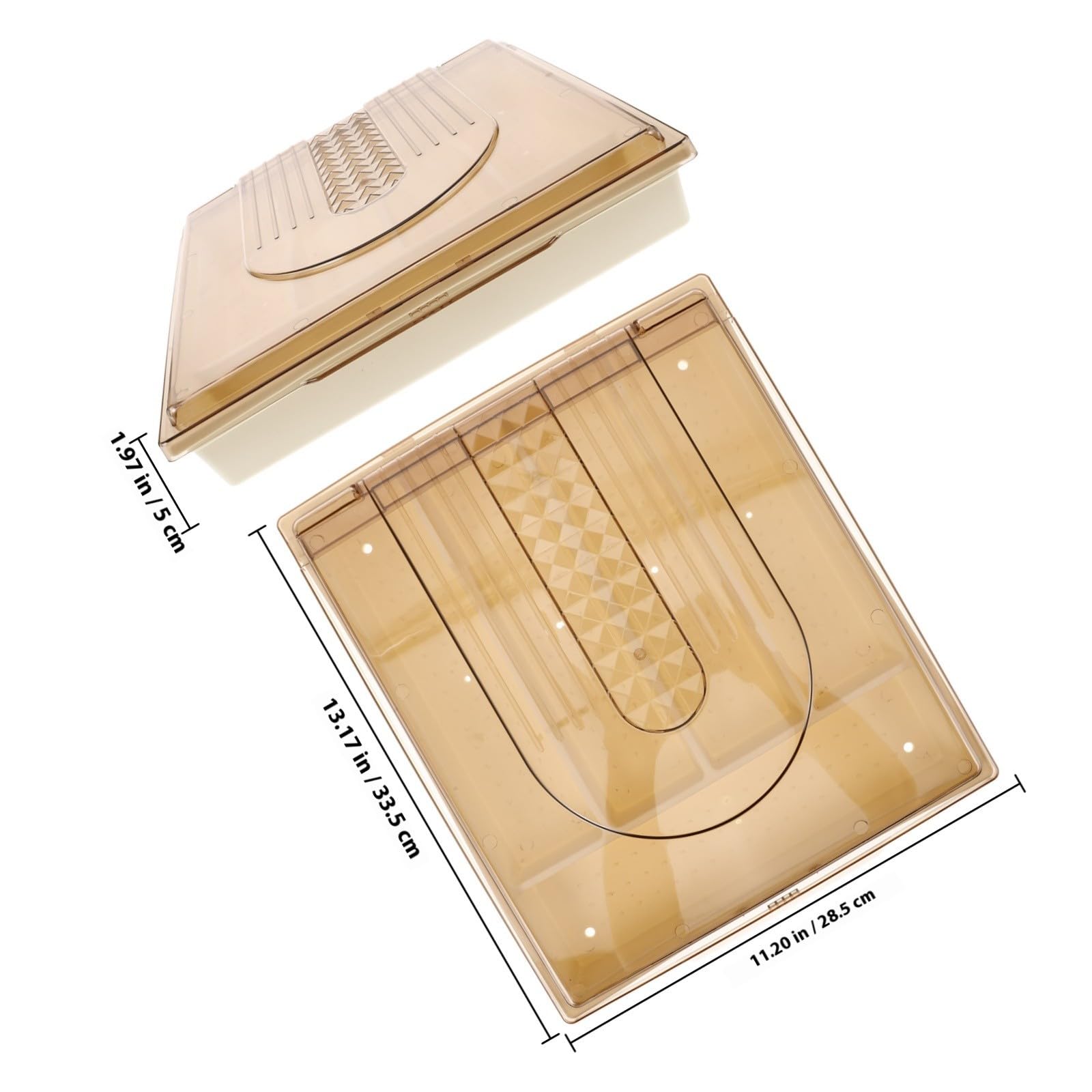 SHINEOFI Organizador de Cubiertos para Cajón de Cocina con Gran Capacidad, Diseño de Rejilla, Material PP y Pet, Resistente y Sencillo para Almacenar Utensilios
