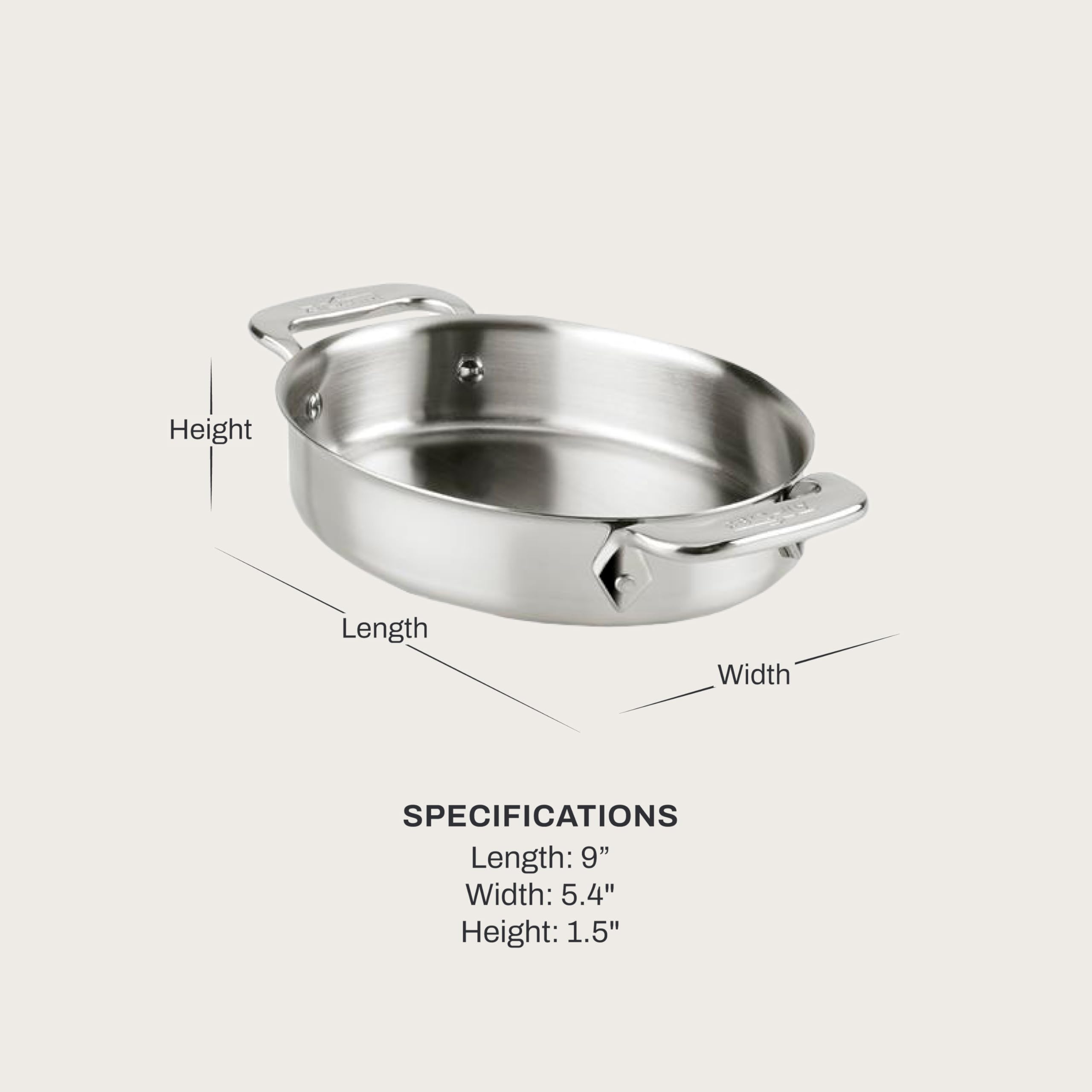 Amazon.com: All-Clad Specialty Stainless Steel Oval Bakeware Set 2