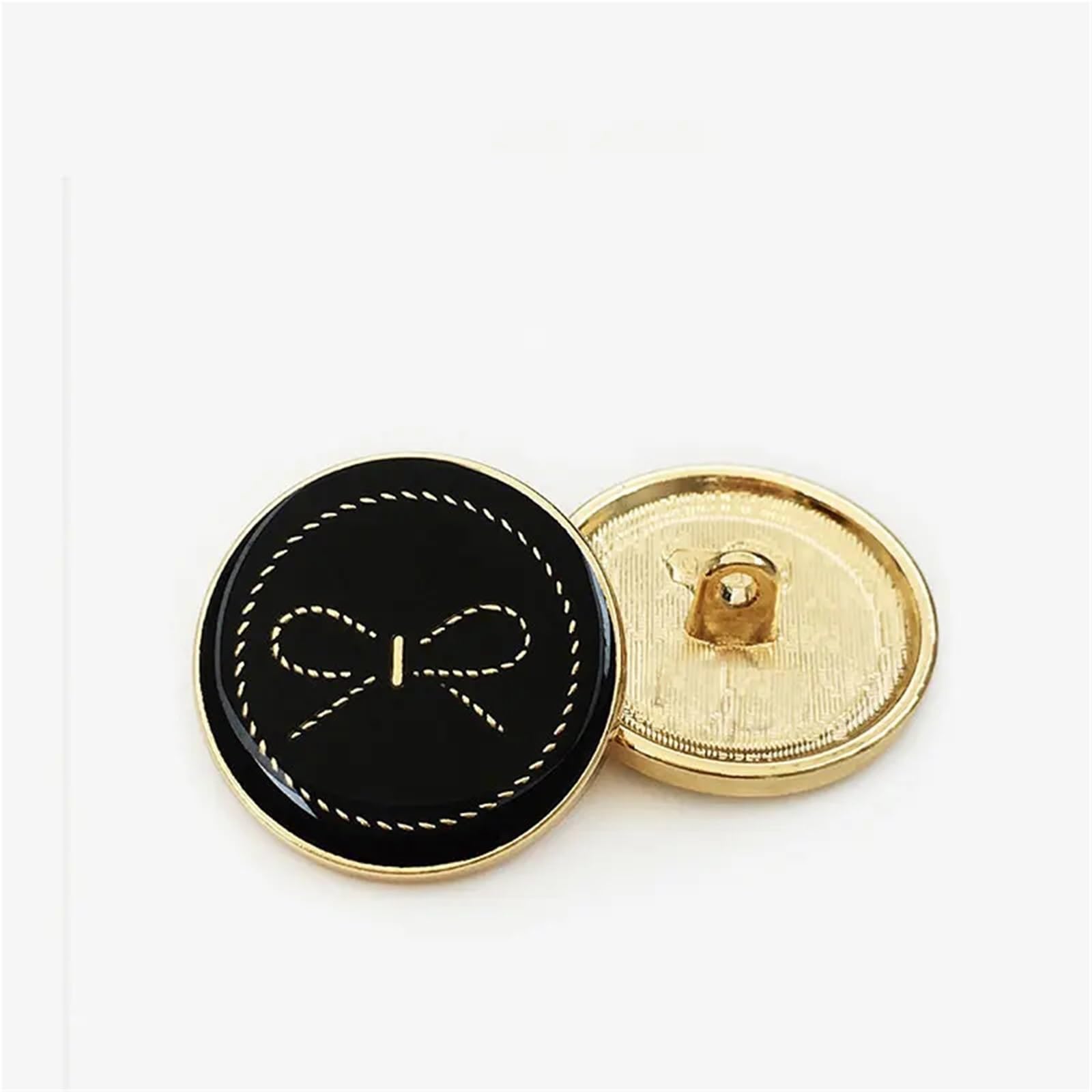 Lot de 60 boutons décoratifs en métal de 15 mm à 25 mm - Accessoires de manteau (blanc, 17,5 mm)