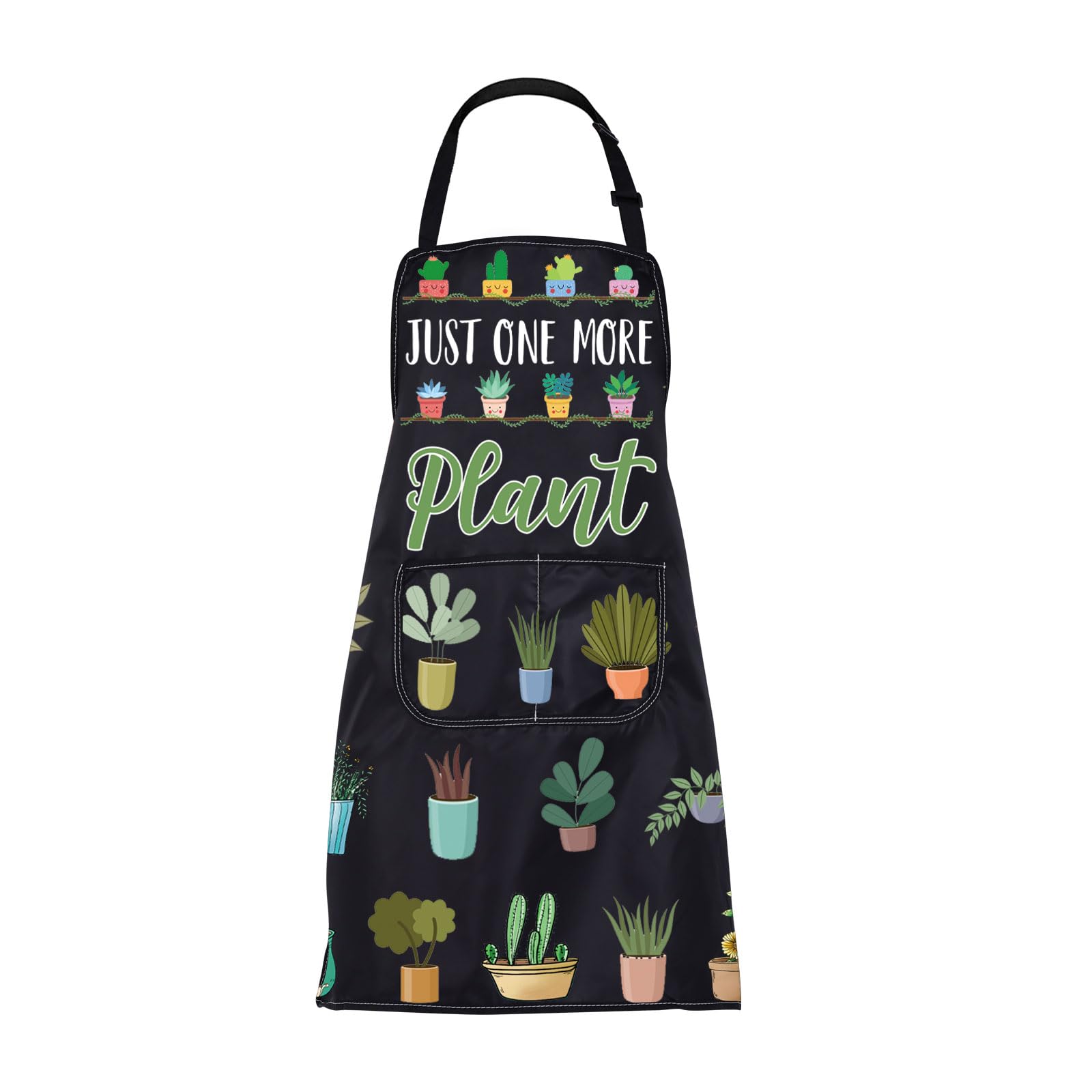 ENSIANTH Just One More Plant Apron with Pockets Plant Lover Gifts Gardener Apron for Women Men Gardening Lover Gifts