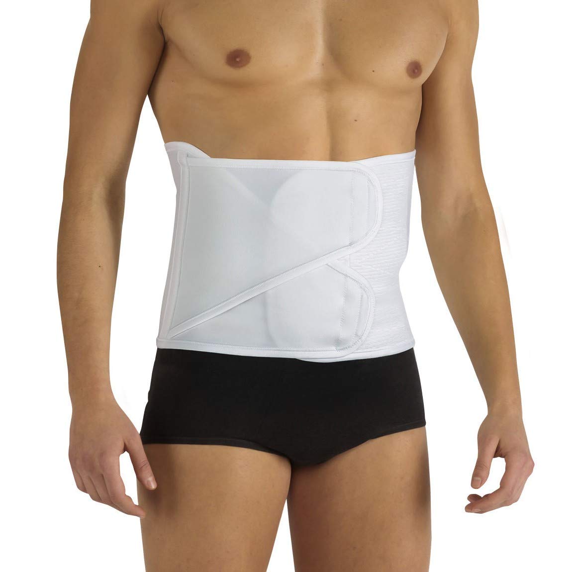 PAVIS - Fascia Addominale Anatomica Unisex – H 18 CM – Taglia S – Colore Grigio Melange – Regolabile – Post-Operatorio per Contenzione Addominale – Traspirante e Anallergica – Made in Italy
