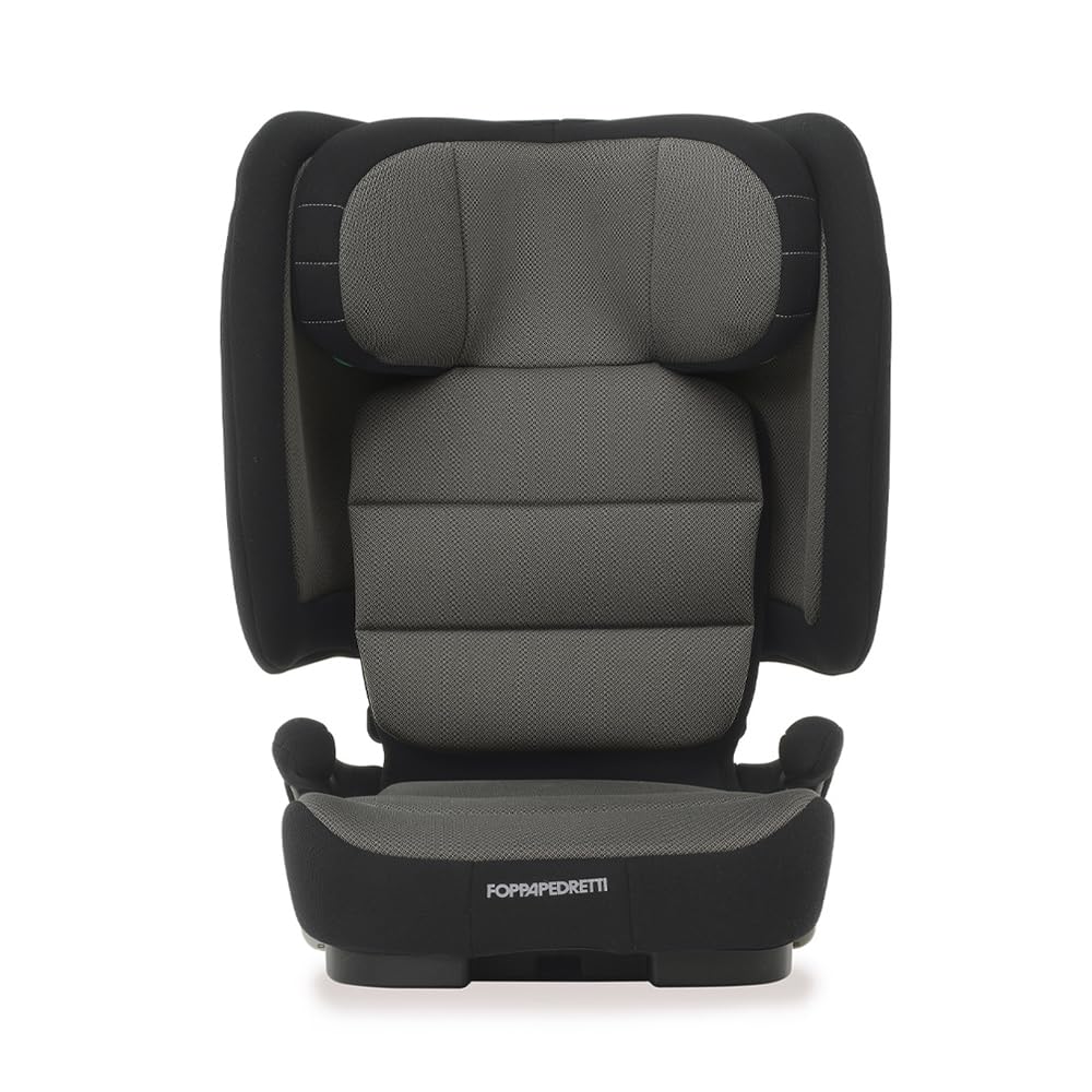 Foppapedretti Course I-Size, seggiolino auto per bambini da 100 a 150 cm di altezza, da 3 a 12 anni, conforme ECE R129, Black