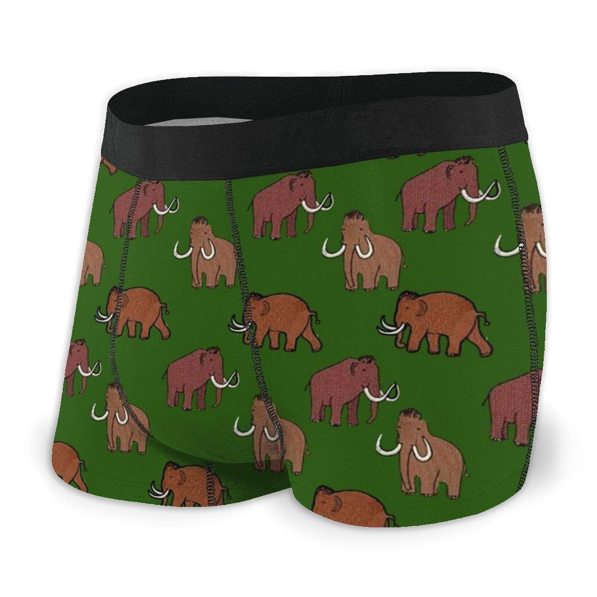 DJNGN Men's Boxer Brief Mammoth era Pattern Fly Front with Pouch Underwear