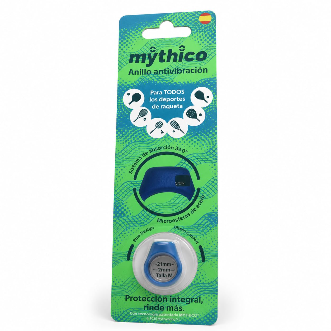 Mythico Anti-Vibration Ring for Racquet Sports, Size M, 21 mm