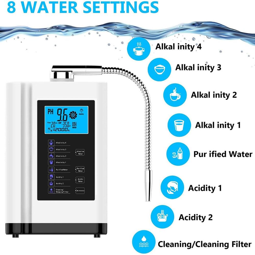 Wasserionisator Für Küche 7 Wasserqualitätseinstellungen Silver