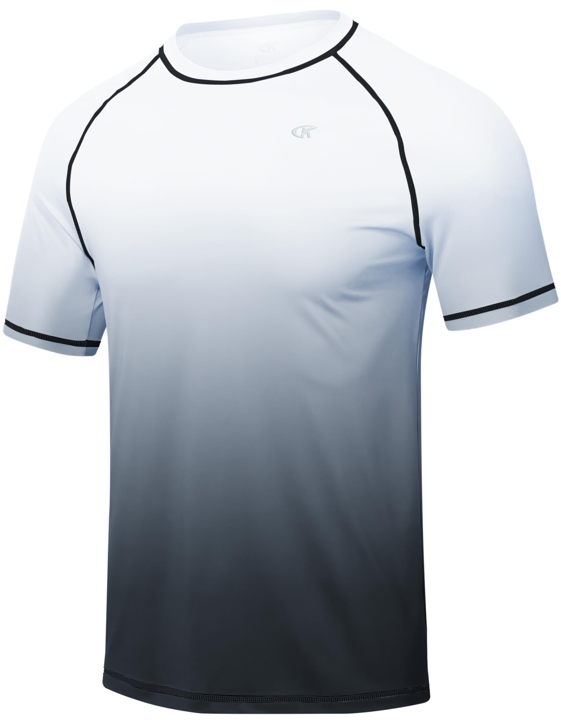 Huayuzh Herren UV Shirt Rashguard T-Shirt Schwimm Shirt Schnelltrocknend Leicht Atmungsaktiv Surfen Angeln Wandern Top