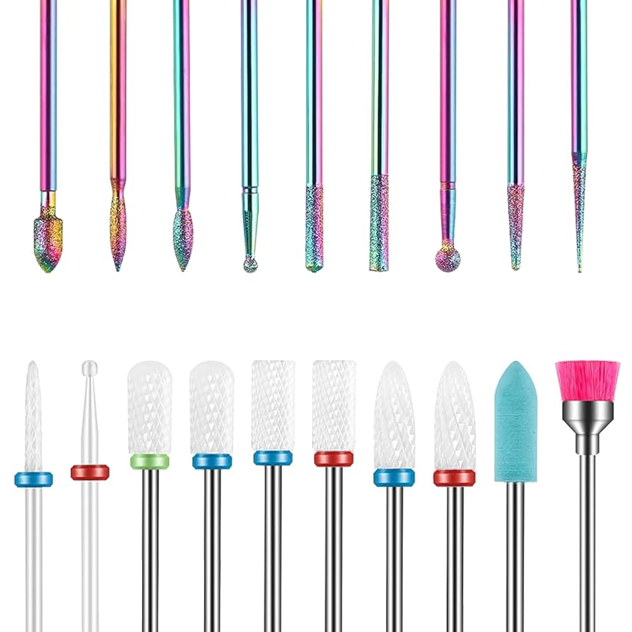 Amazon.com: 19-Pieces Nail Drill Bits Sets, 3/32 Inch