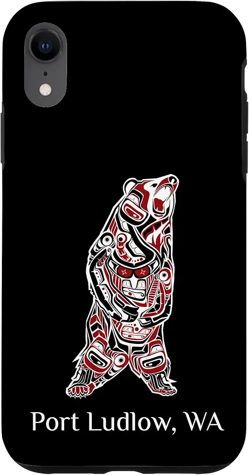 iPhone XR Port Ludlow WA Native American Indian Brown Grizzly Bear Case