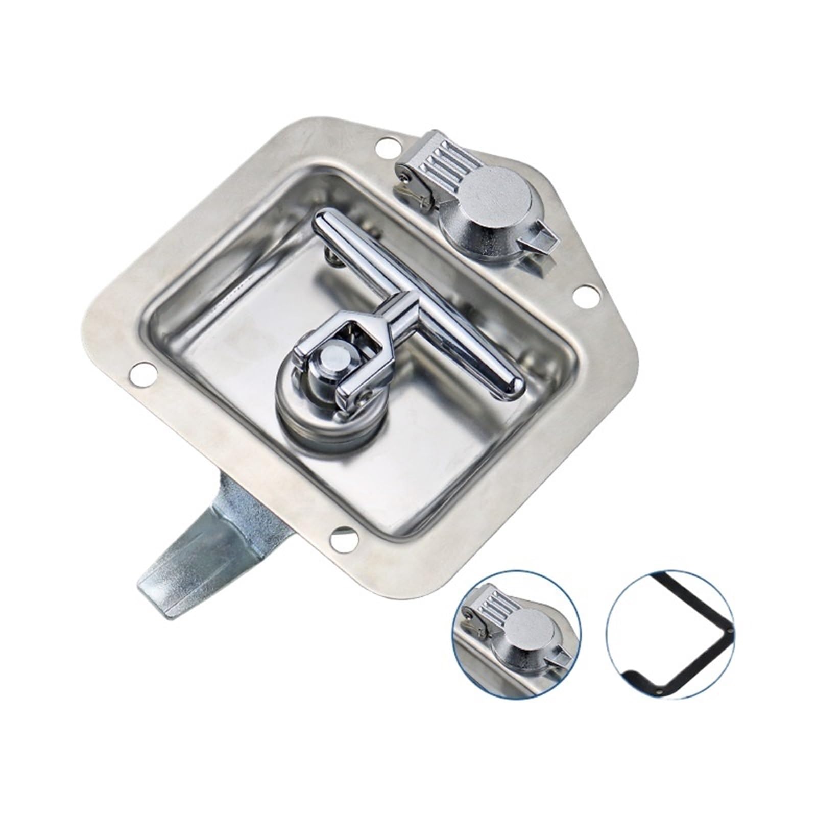 Serrure à panneau pour véhicules et armoires industrielles en inox durable