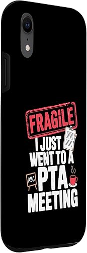 Miniatura 3 de Fragile I Survived a PTA Meeting Funny Parent Case for iPhone XR