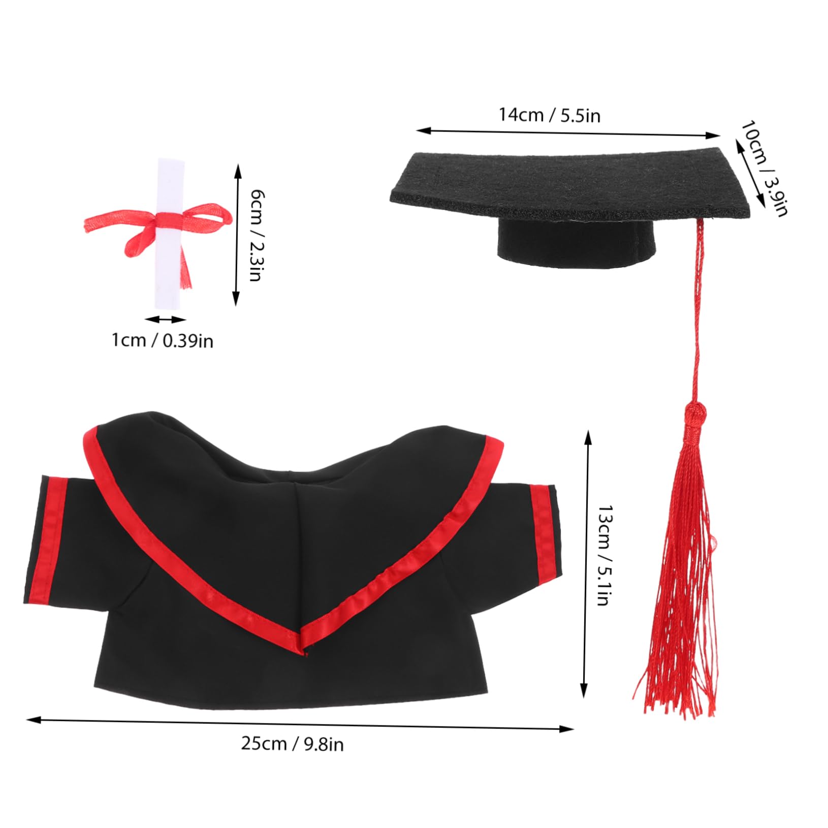 ULDIGI Graduation Bear Costume Plush Bear Suit with Cap Gown Perfect Graduation Decor