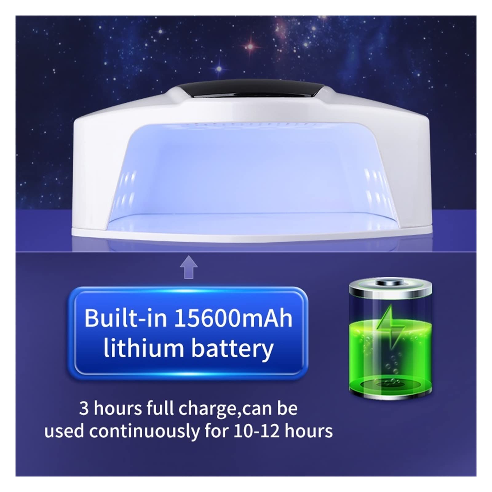 Lampara Uñas Semipermanentes, Lámpara de uñas LED UV Recargable inalámbrica con lámpara LED UV de 96 W Secador de uñas Manicura de Secado rápido Pedicura,para el hogar y el salón de uñas