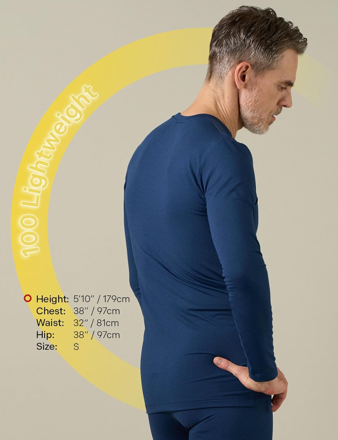 LAPASA Men's Thermal Underwear Top Crewneck Long Sleeve Shirt Base Layer Lightweight Midweight Heavyweight Winter M09/M26/M55 - Image 2