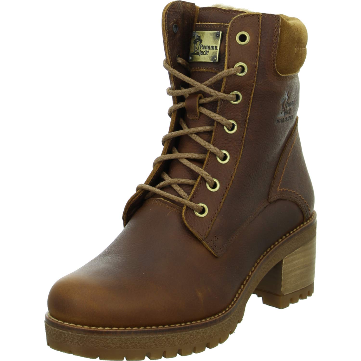 Panama Jack Women's Phoebe Combat Boot, Cuero, 5 UK