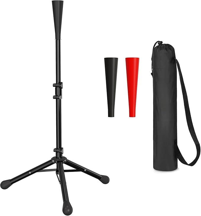 バッティングティースタンド 高さ78cm～116cm 収納袋付き