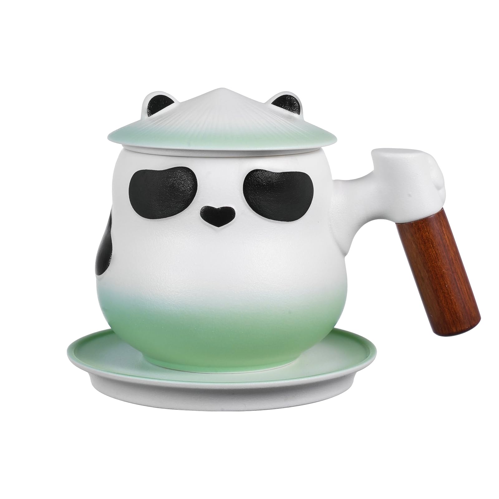 Sponsored Ad – Tea and Mug - Cute Panda Infuser Mug for Loose Leaf Tea Lovers, 330 ML, Wood Handle Ceramic with Lid and Strainers for Daughter