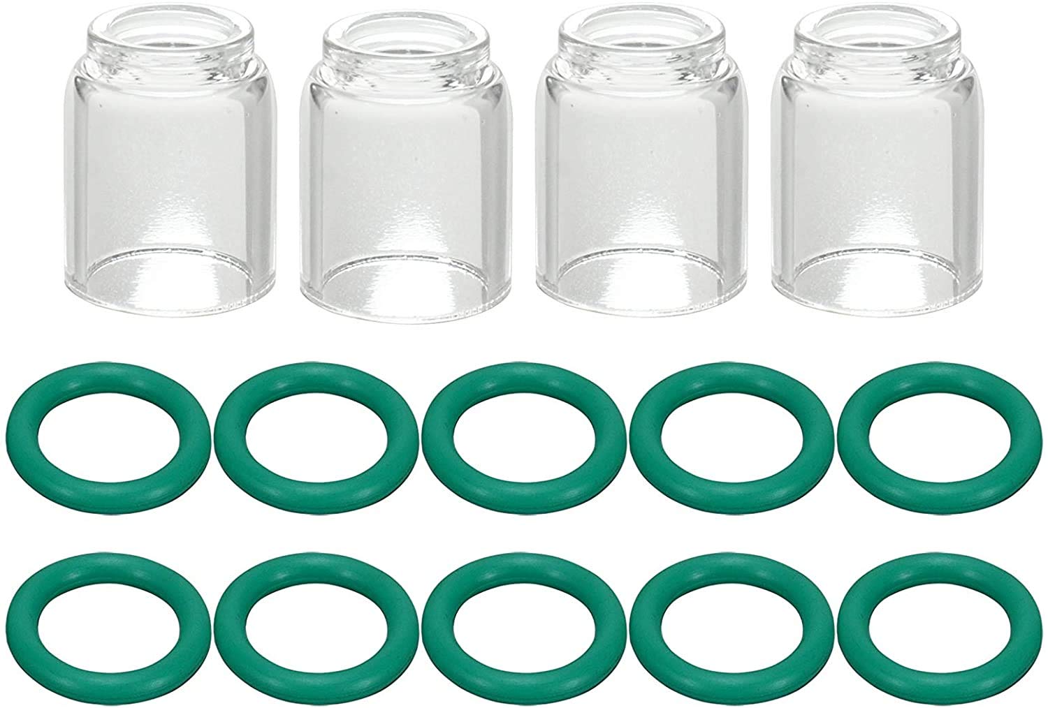 RIVERWELD TIG Glass Cup Clear Quartz Nozzles 53N61 7# 11.0mm for PTA DB SR WP 9 17 18 20 25 26 TIG Welding Torch 14pcs