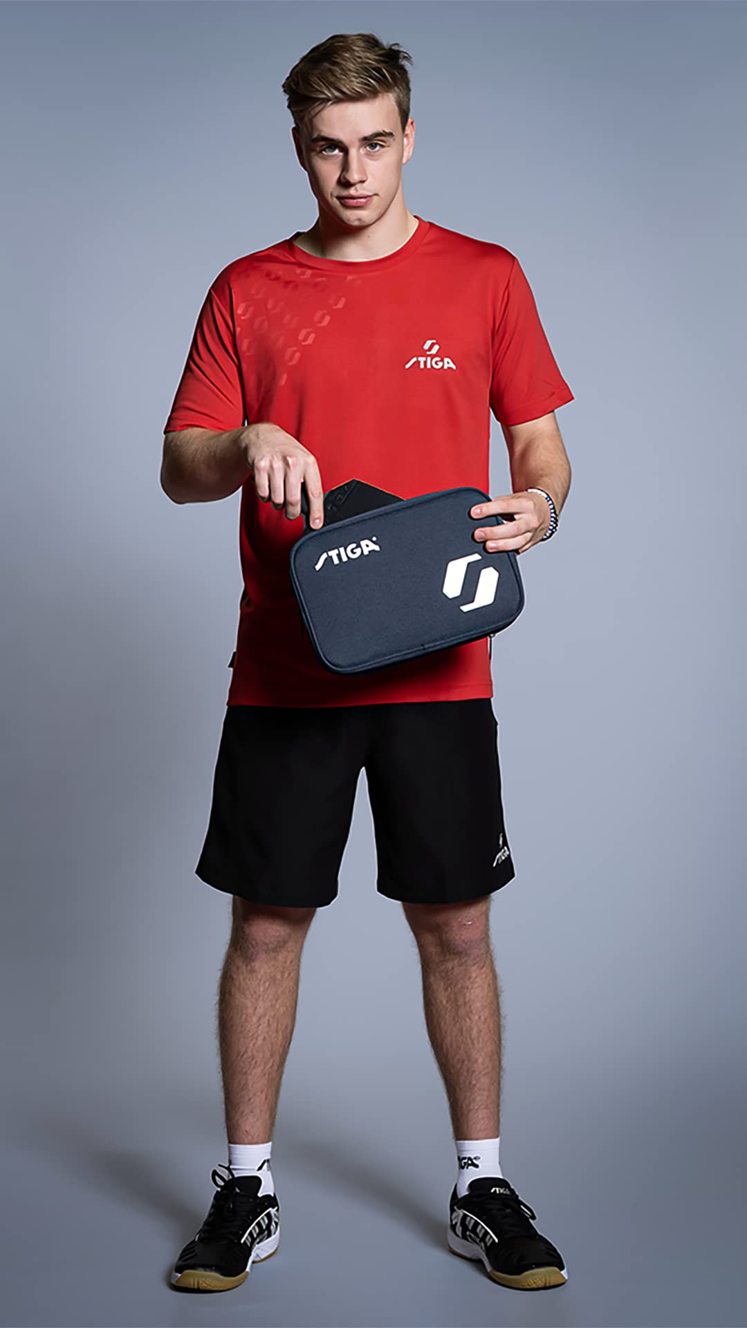 STIGA Rival Custodia per Racchette da Ping-Pong, Borsa per 2 Racchette da Tennis Tavolo